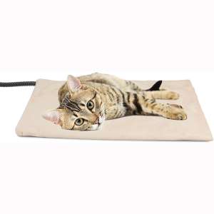 NICREW Pet Heating Pad for Dogs and Cats, Heated Pet Mat with Steel-Wrapped Cord and Soft Fleece Cover