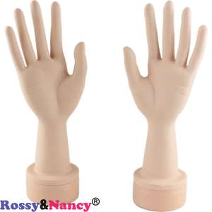 Rossy&Nancy Practice Flexible Mannequin Hand Nail Display with Soft Fingers and Practice Manicure Nails Hand by Rossy&Nancy