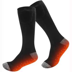 PLYFUNS Heated Socks, Rechargeable Battery Socks for Man Women Electric Heated Thermal Socks with 3 Adjustable Temperatures