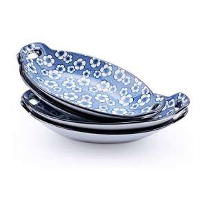 YALONG Set of 4 Ceramic Oval Gratin Dishes