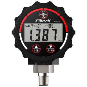 Elitech Red Digital High-Pressure Gauge 14.5 to 800 PSI