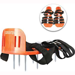 GRÜNTEK Lawn Aerator Shoes | Garden Grass Aerator Spiked Sandals | 4 Secure Adjustable Straps