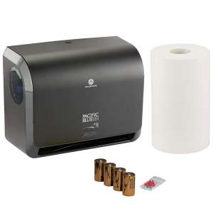 Georgia-Pacific Blue Ultra Mini Paper Towel Dispenser Starter Kit by GP PRO, 54519, 1 Dispenser, 54518 and 1 Paper Towel Roll, 26610