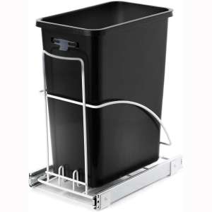 Home Zone Living 7.6 Gallon Kitchen Trash Can - Pull Out Under Cabinet Trash Bin, 29 Liter