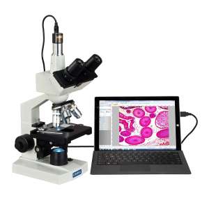 OMAX Digital Lab Trinocular 40x – 2500x Double Layer Mechanical Stage Microscope