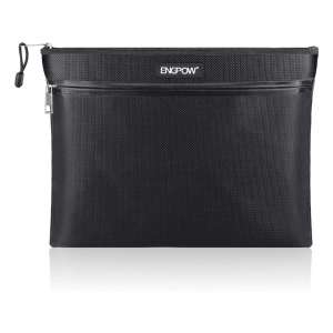 ENGPOW Fireproof Document Storage Bag with Two Pockets Zippers