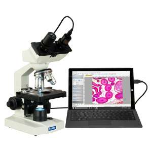 OMAX 40X-2500X LED Compound Binocular Microscope 5MP Camera